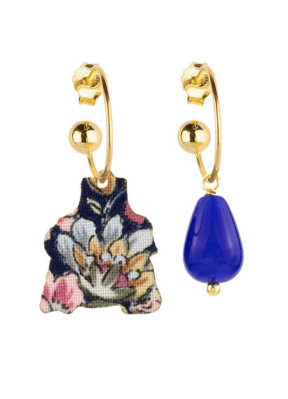 Orecchini Hoop Dama Blu - Lebole Maison
