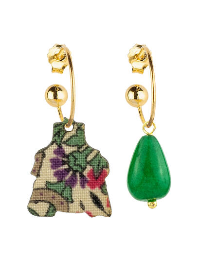 Orecchini Hoop Dama Verde - Lebole Maison