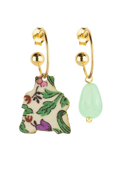 Orecchini Hoop Dama Verde Giada - Lebole Maison