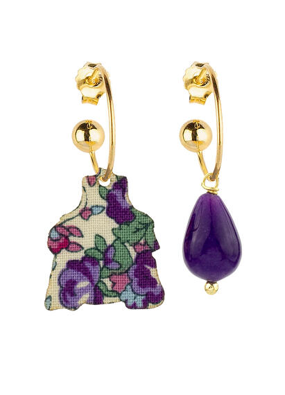 Orecchini Hoop Dama Viola - Lebole Maison