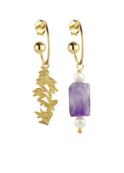 Orecchini Kanji Hoop Bamb&ugrave; Viola - Lebole Maison