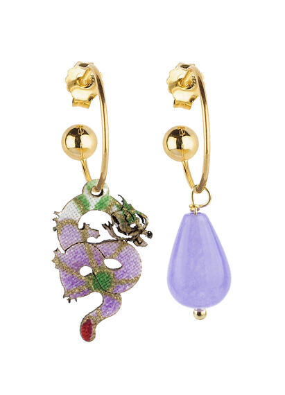 Orecchini Hoop Drago Lilla - Lebole Maison