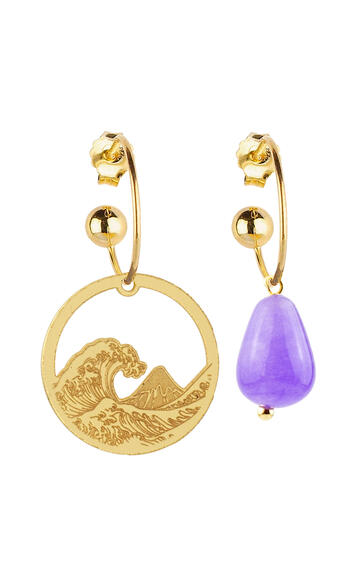 Orecchini Hoop Onda Lilla - Lebole Maison