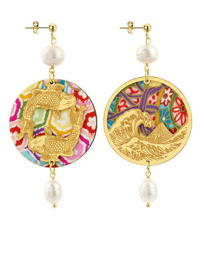 Orecchini Tondo Carpa Perla - Lebole Maison