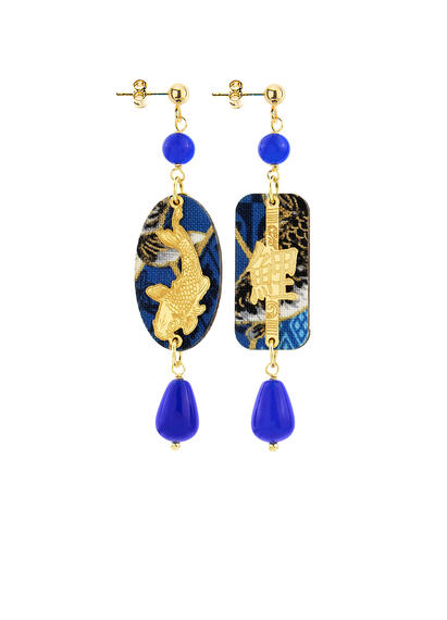 Orecchini Carpa Mini Blu - Lebole Maison