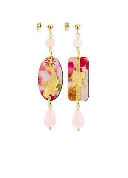 Orecchini Carpa Mini Rosa - Lebole Maison