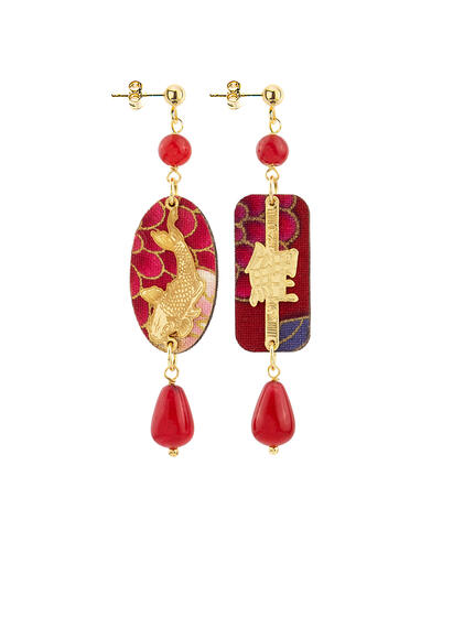 Orecchini Carpa Mini Rubino - Lebole Maison