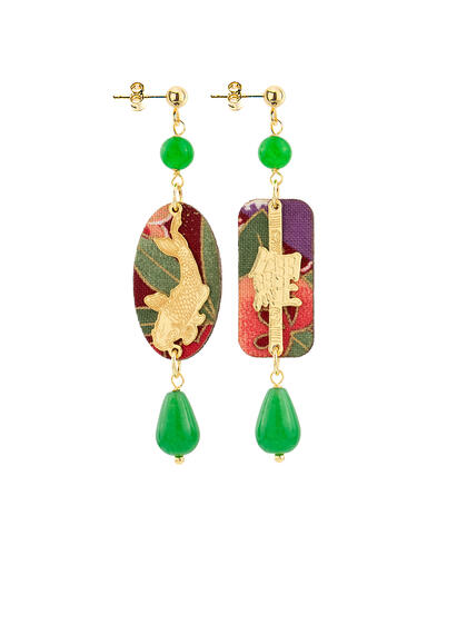 Orecchini Carpa Mini Verde - Lebole Maison