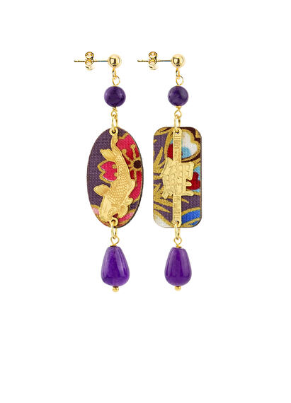 Orecchini Carpa Mini Viola - Lebole Maison