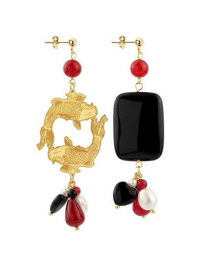 Orecchini Carpa Rubino - Lebole Maison