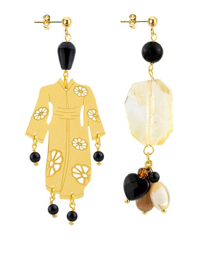 Orecchini Kimono Nero - Lebole Maison