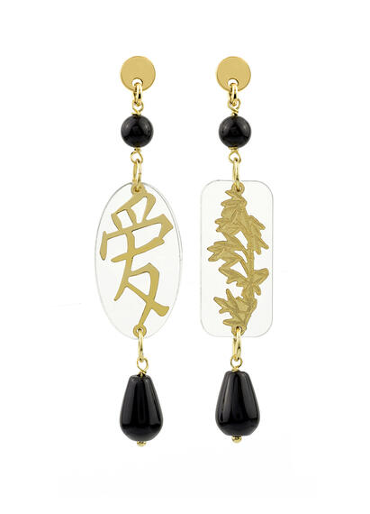 Orecchini Amore Plexi Mini Trasparente - Lebole Maison