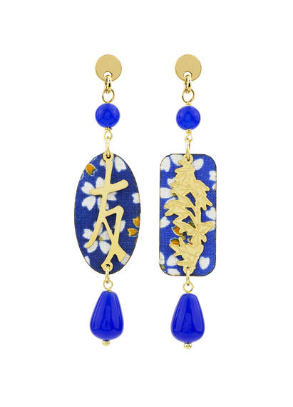 Orecchini Amicizia Mini Blu - Lebole Maison