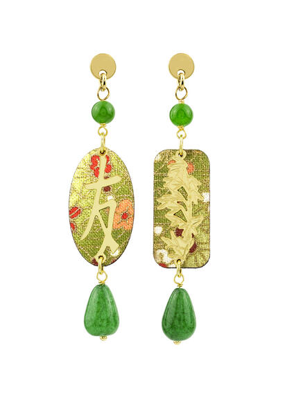 Orecchini Amicizia Mini Verde - Lebole Maison