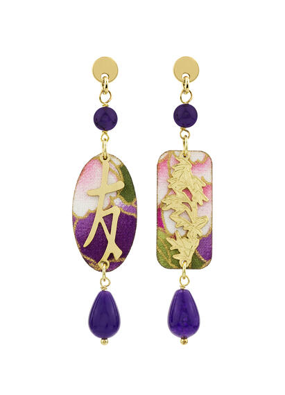 Orecchini Amicizia Mini Viola - Lebole Maison