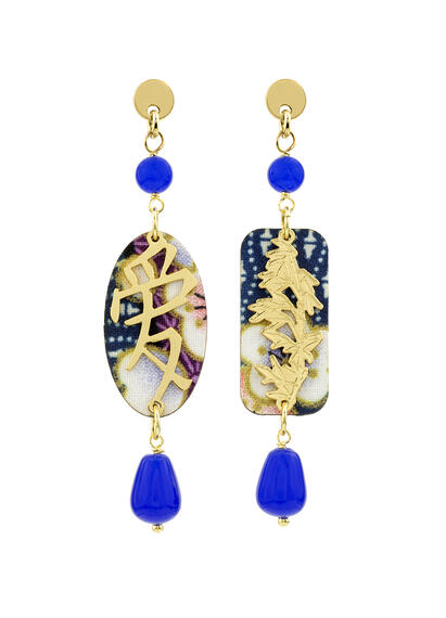 Orecchini Amore Mini Blu - Lebole Maison