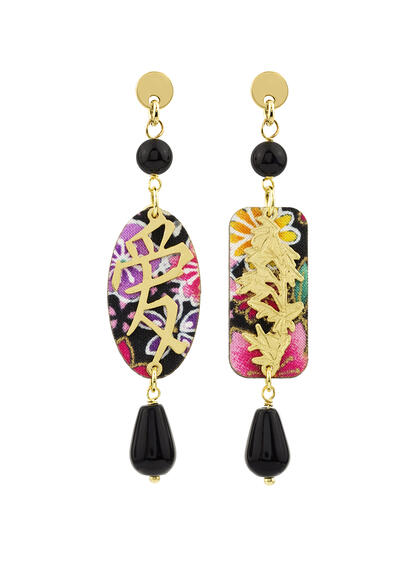 Orecchini Amore Mini Nero - Lebole Maison