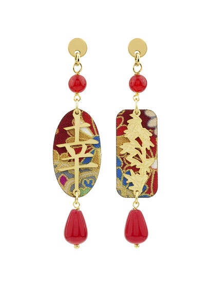 Orecchini Fortuna Mini Rubino - Lebole Maison