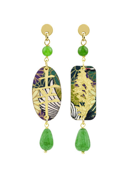 Orecchini Fortuna Mini Verde - Lebole Maison