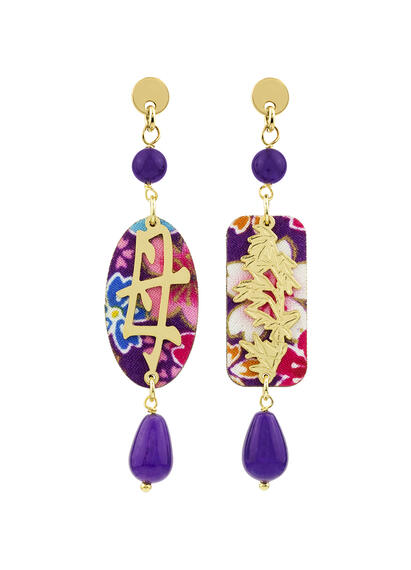 Orecchini Mamma Mini Viola - Lebole Maison