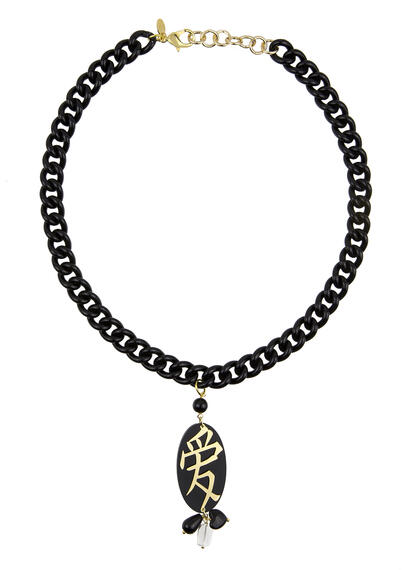 Collana Amore Plexi Nero - Lebole Maison