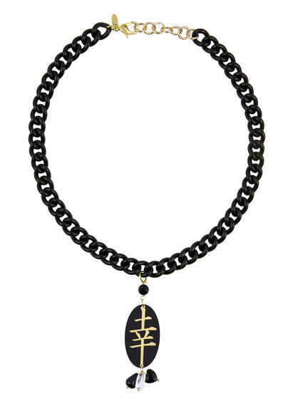 Collana Fortuna Plexi Nero - Lebole Maison