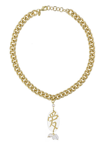 Collana Amore Plexi Perla - Lebole Maison