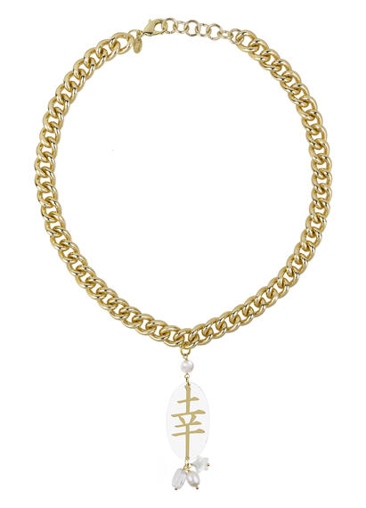 Collana Fortuna Plexi Perla - Lebole Maison