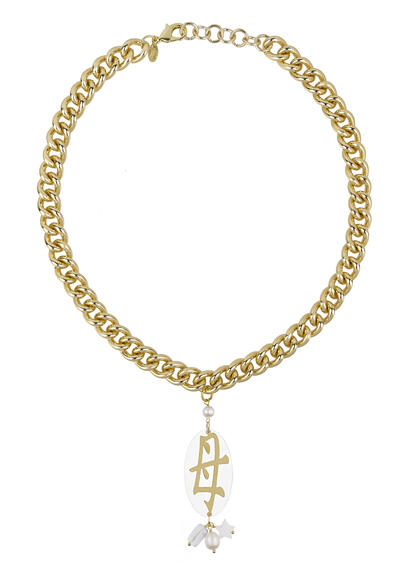 Collana Mamma Plexi Perla - Lebole Maison