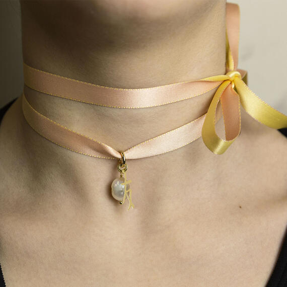 Collana Tessuto Kanji Amicizia Arancione - Lebole Maison