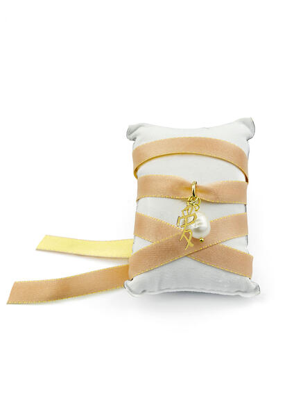 Bracciale Tessuto Kanji Amore Arancione - Lebole Maison