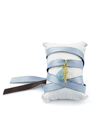 Bracciale Tessuto Kanji Amore Celeste - Lebole Maison