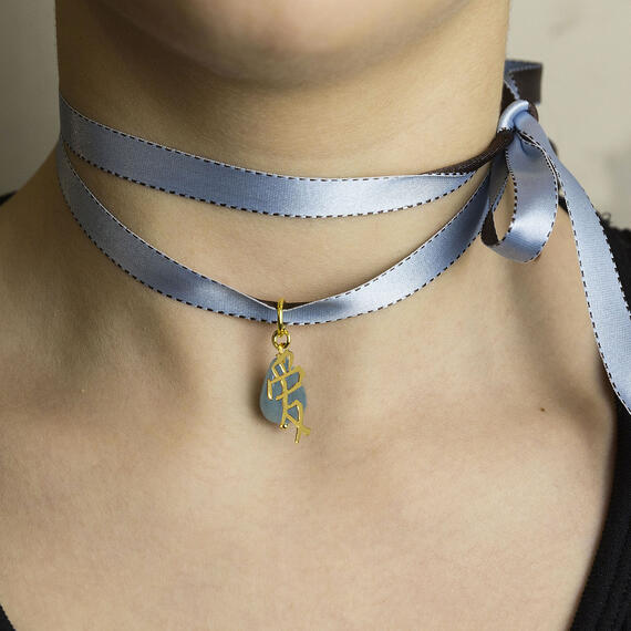 Collana Tessuto Kanji Amore Celeste - Lebole Maison