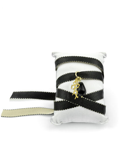 Bracciale Tessuto Kanji Amore Nero - Lebole Maison