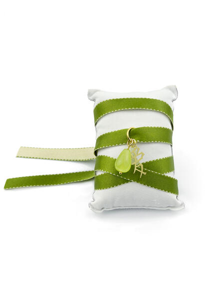 Bracciale Tessuto Kanji Amore Verde - Lebole Maison