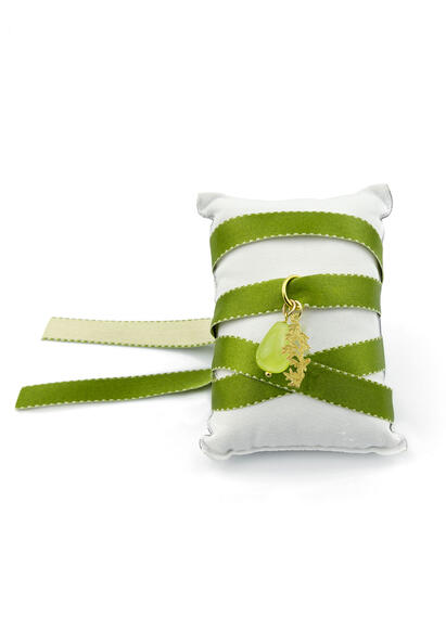 Bracciale Tessuto Kanji Bambu Verde - Lebole Maison