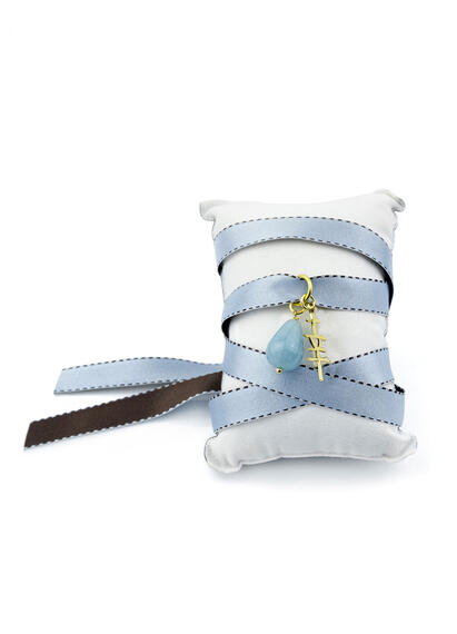 Bracciale Tessuto Kanji Fortuna Celeste - Lebole Maison