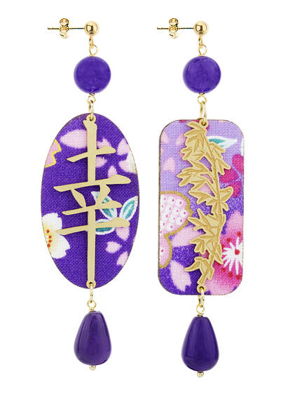 Orecchini Fortuna Viola - Lebole Maison