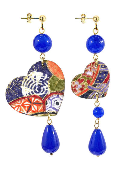 Blue Heart Earrings - Lebole Maison