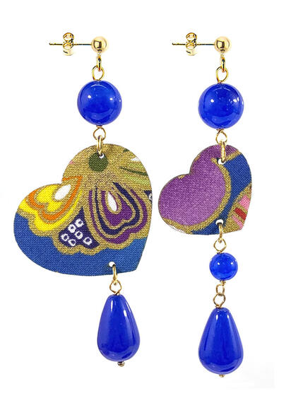 Blue Heart Earrings - Lebole Maison