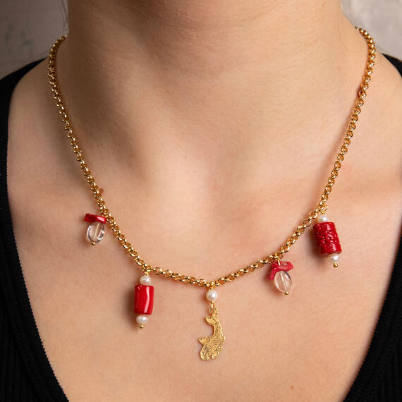 Collana Carpa Elementi Rubino - Lebole Maison