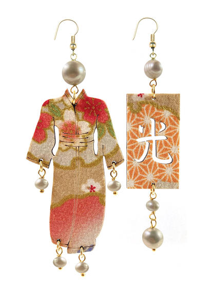 Big Pearl Kimono Earrings - Lebole Maison