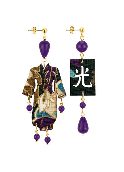 Orecchini Kimono Piccolo Viola - Lebole Maison
