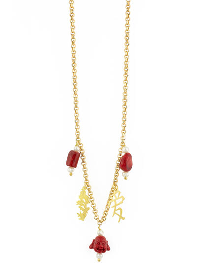 Collana Kanji Amore Elementi Rubino - Lebole Maison