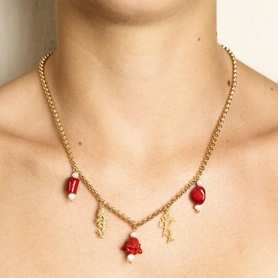 Collana Kanji Amore Elementi Rubino - Lebole Maison