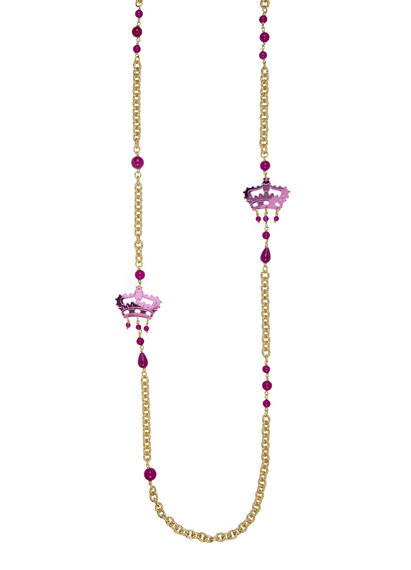 Collana Kaguya Corona Plexi Fucsia - Lebole Maison