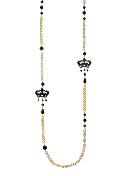 Collana Kaguya Corona Plexi Nero - Lebole Maison