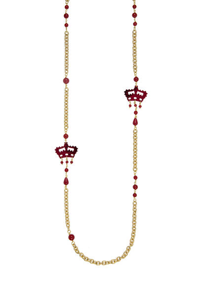 Collana Kaguya Corona Plexi Rubino - Lebole Maison