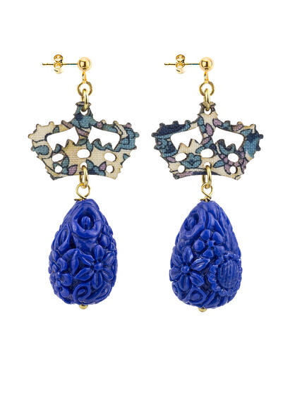 Orecchini Kaguya Corona Mini Blu - Lebole Maison