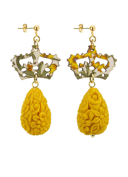 Orecchini Kaguya Corona Mini Senape - Lebole Maison